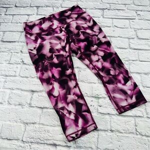 Lululemon Wunder Under Capri Cropped Leggings Size 10 Blush Blossom High Rise